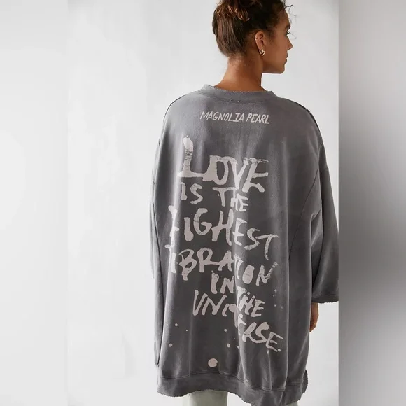 Magnolia Pearl Spread Love Hi Lo Francis Pullover sweatshirt - Picture 2 of 7